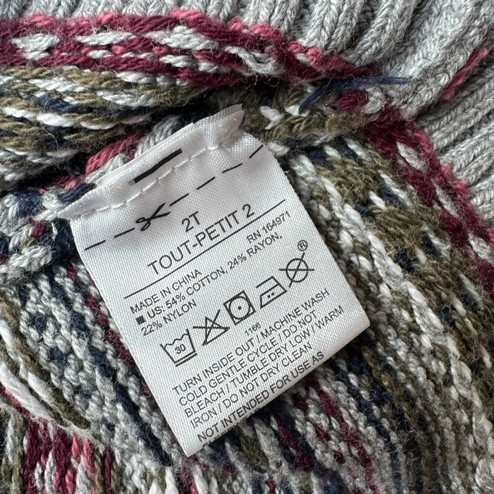 Janie and Jack Toddler Sweater 2T Knit Button Neck